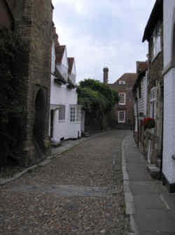 cobbled street in Rye, England